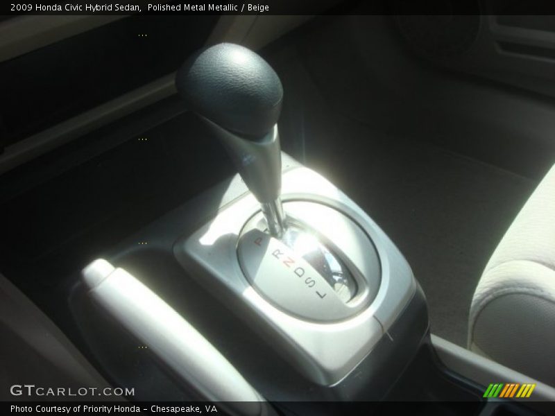 Polished Metal Metallic / Beige 2009 Honda Civic Hybrid Sedan