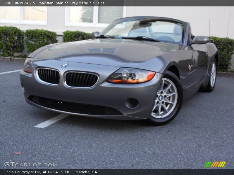 Sterling Grey Metallic / Beige 2003 BMW Z4 2.5i Roadster