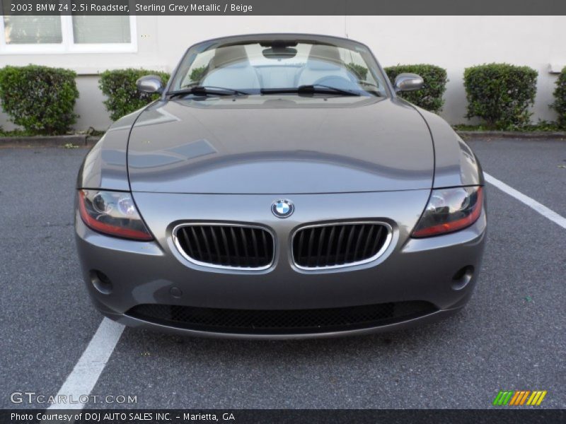 Sterling Grey Metallic / Beige 2003 BMW Z4 2.5i Roadster