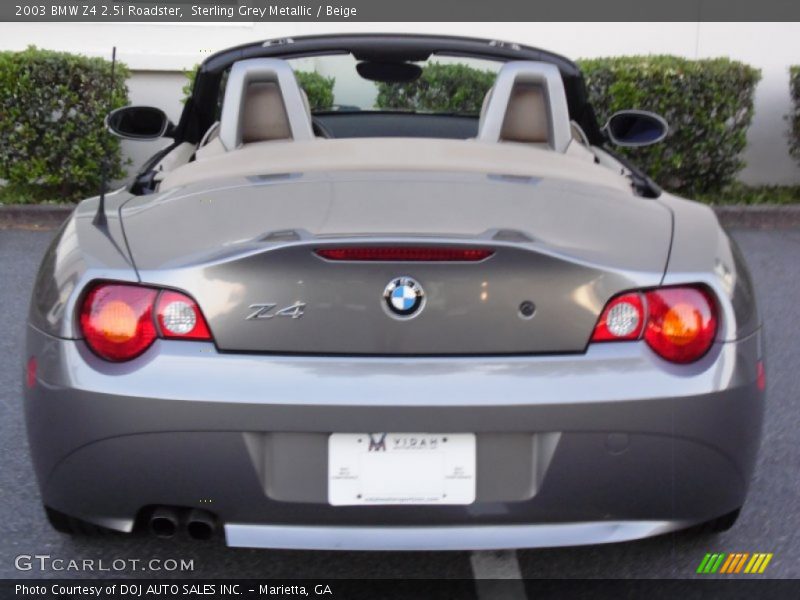 Sterling Grey Metallic / Beige 2003 BMW Z4 2.5i Roadster