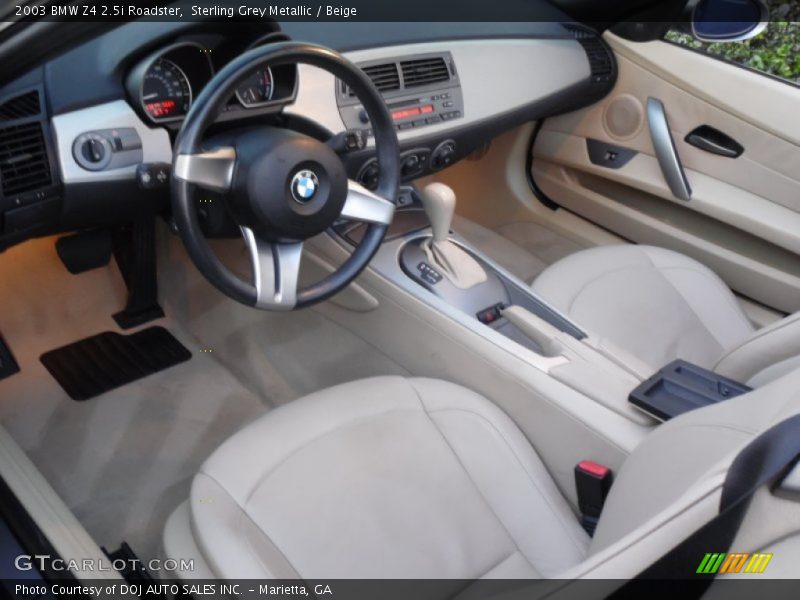 Sterling Grey Metallic / Beige 2003 BMW Z4 2.5i Roadster