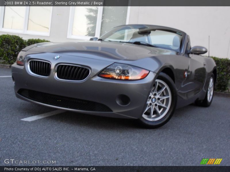Sterling Grey Metallic / Beige 2003 BMW Z4 2.5i Roadster