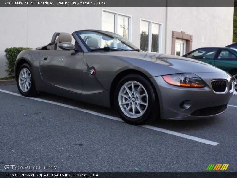 Sterling Grey Metallic / Beige 2003 BMW Z4 2.5i Roadster