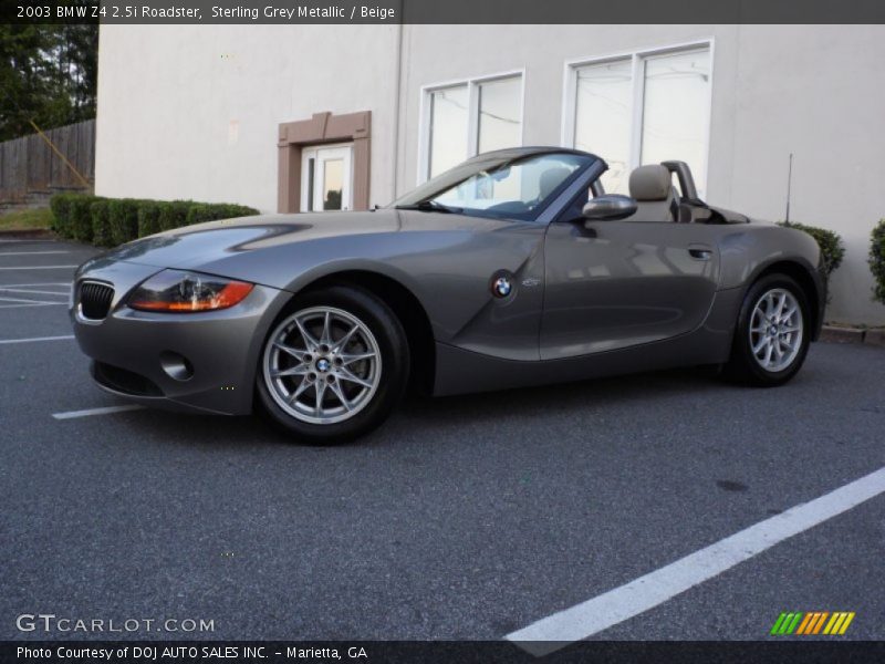 Sterling Grey Metallic / Beige 2003 BMW Z4 2.5i Roadster