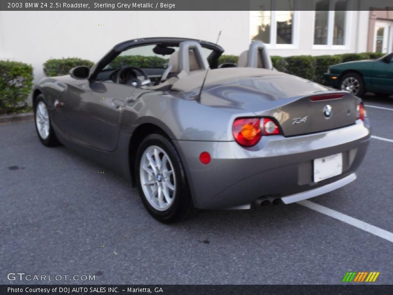 Sterling Grey Metallic / Beige 2003 BMW Z4 2.5i Roadster