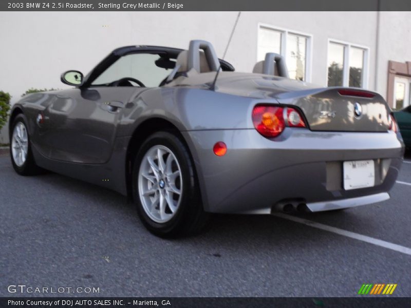 Sterling Grey Metallic / Beige 2003 BMW Z4 2.5i Roadster