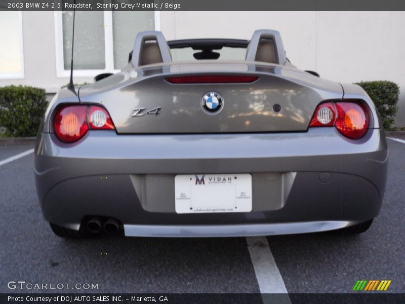 Sterling Grey Metallic / Beige 2003 BMW Z4 2.5i Roadster