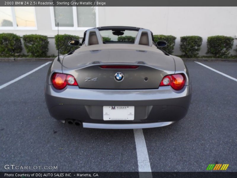 Sterling Grey Metallic / Beige 2003 BMW Z4 2.5i Roadster