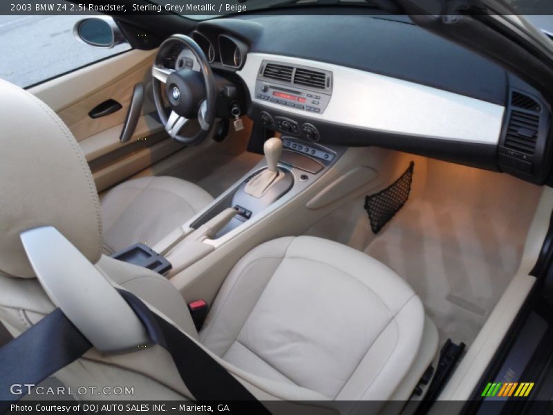 Sterling Grey Metallic / Beige 2003 BMW Z4 2.5i Roadster