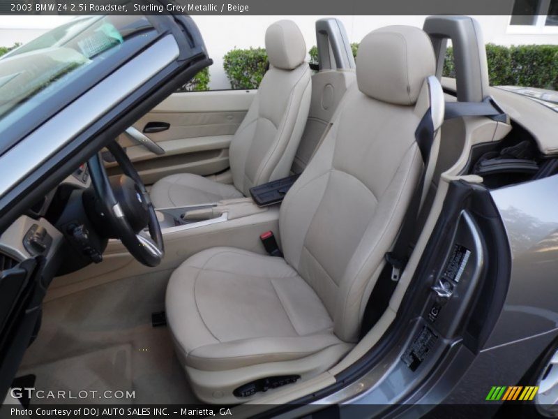 Sterling Grey Metallic / Beige 2003 BMW Z4 2.5i Roadster
