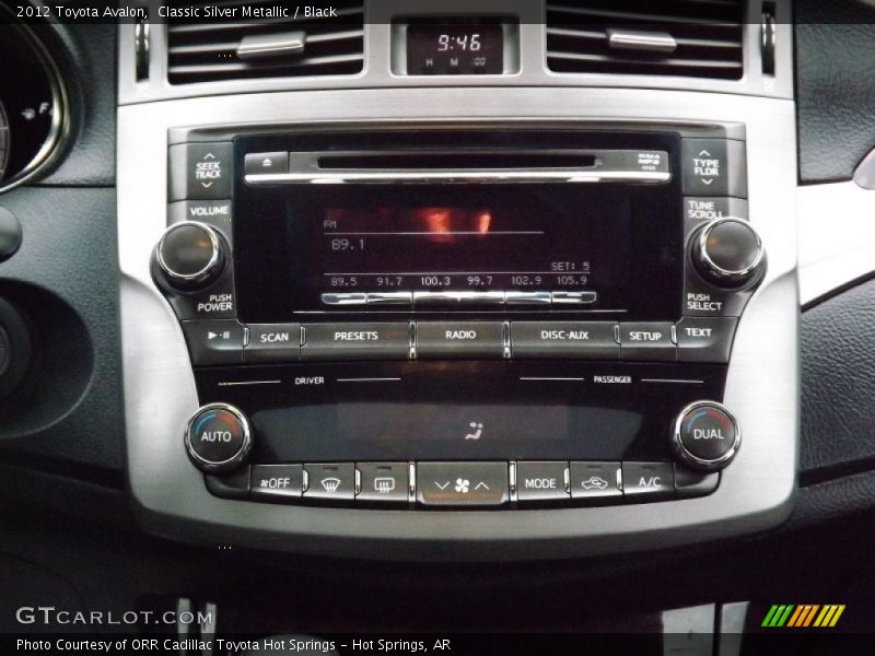 Classic Silver Metallic / Black 2012 Toyota Avalon