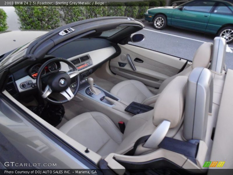 Sterling Grey Metallic / Beige 2003 BMW Z4 2.5i Roadster