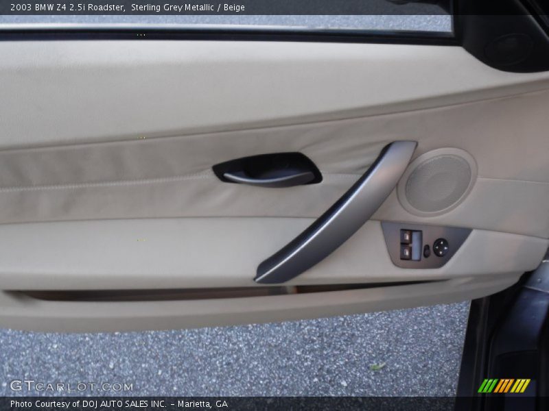 Sterling Grey Metallic / Beige 2003 BMW Z4 2.5i Roadster