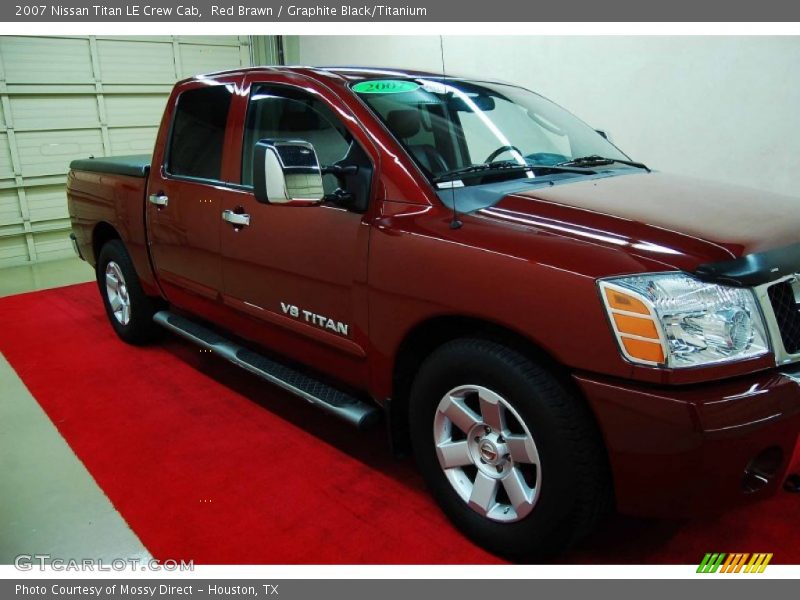Red Brawn / Graphite Black/Titanium 2007 Nissan Titan LE Crew Cab