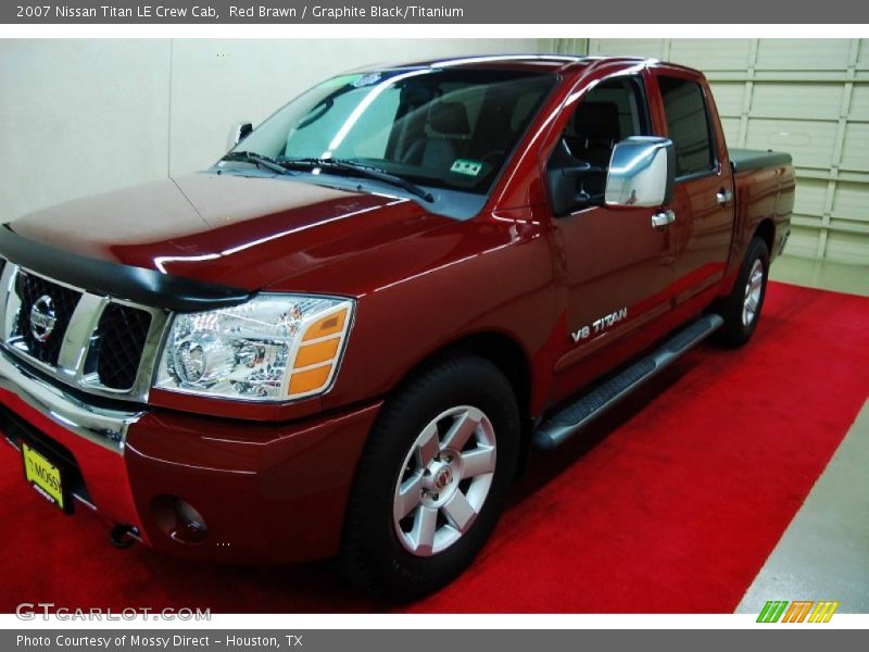 Red Brawn / Graphite Black/Titanium 2007 Nissan Titan LE Crew Cab