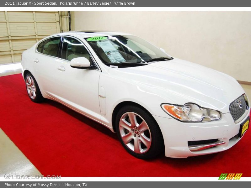 Polaris White / Barley Beige/Truffle Brown 2011 Jaguar XF Sport Sedan