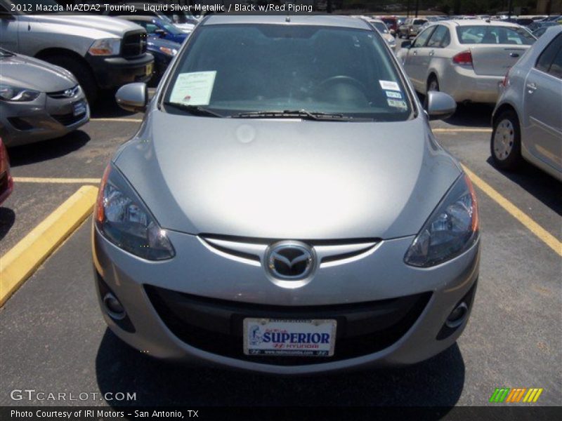 Liquid Silver Metallic / Black w/Red Piping 2012 Mazda MAZDA2 Touring