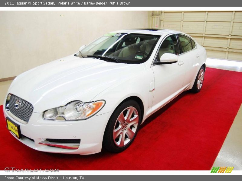 Polaris White / Barley Beige/Truffle Brown 2011 Jaguar XF Sport Sedan