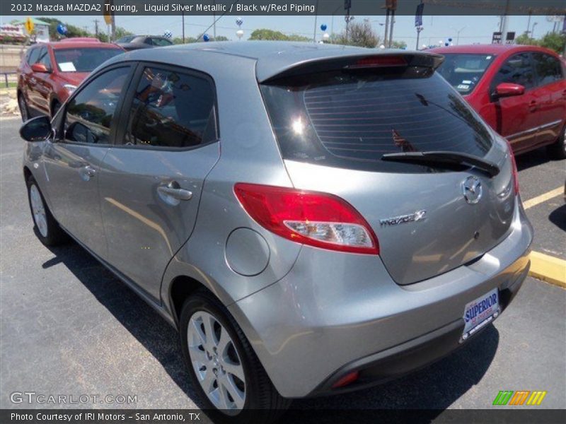 Liquid Silver Metallic / Black w/Red Piping 2012 Mazda MAZDA2 Touring