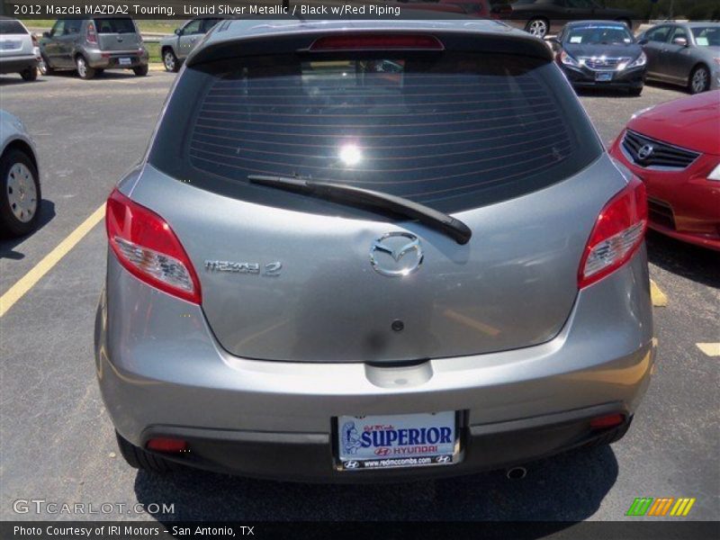 Liquid Silver Metallic / Black w/Red Piping 2012 Mazda MAZDA2 Touring