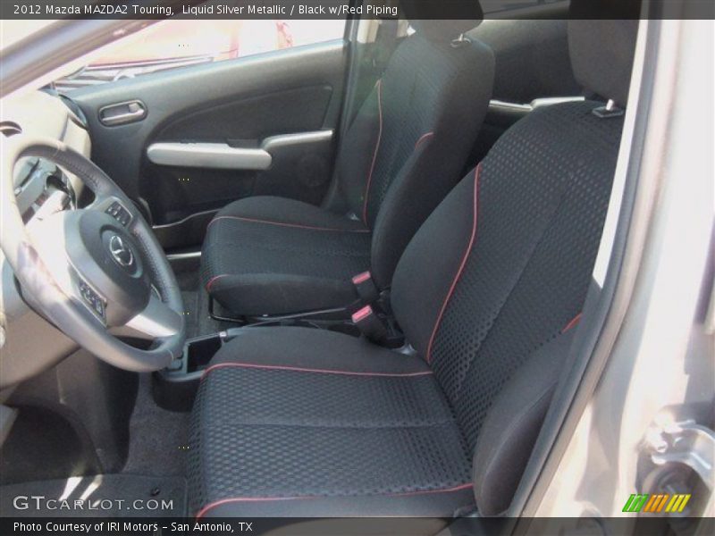 Liquid Silver Metallic / Black w/Red Piping 2012 Mazda MAZDA2 Touring