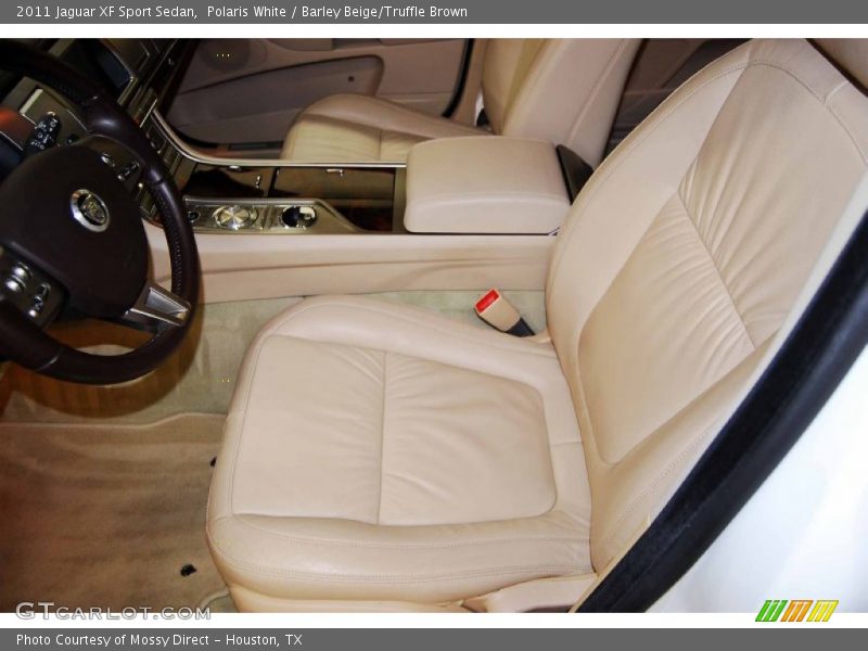 Polaris White / Barley Beige/Truffle Brown 2011 Jaguar XF Sport Sedan