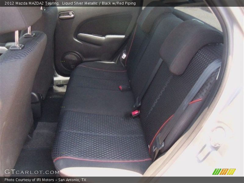 Liquid Silver Metallic / Black w/Red Piping 2012 Mazda MAZDA2 Touring
