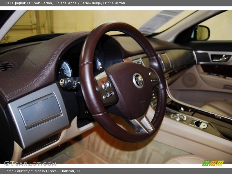 Polaris White / Barley Beige/Truffle Brown 2011 Jaguar XF Sport Sedan