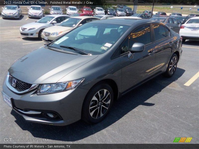 Polished Metal Metallic / Gray 2013 Honda Civic EX-L Sedan