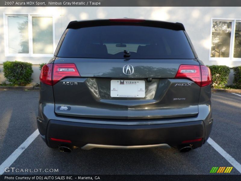 Nimbus Gray Metallic / Taupe 2007 Acura MDX Sport