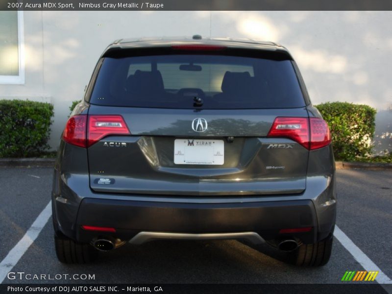 Nimbus Gray Metallic / Taupe 2007 Acura MDX Sport