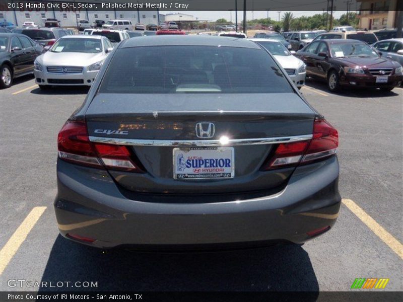 Polished Metal Metallic / Gray 2013 Honda Civic EX-L Sedan
