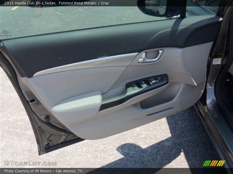 Polished Metal Metallic / Gray 2013 Honda Civic EX-L Sedan