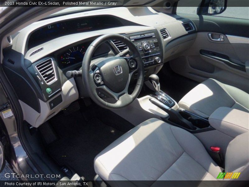 Polished Metal Metallic / Gray 2013 Honda Civic EX-L Sedan
