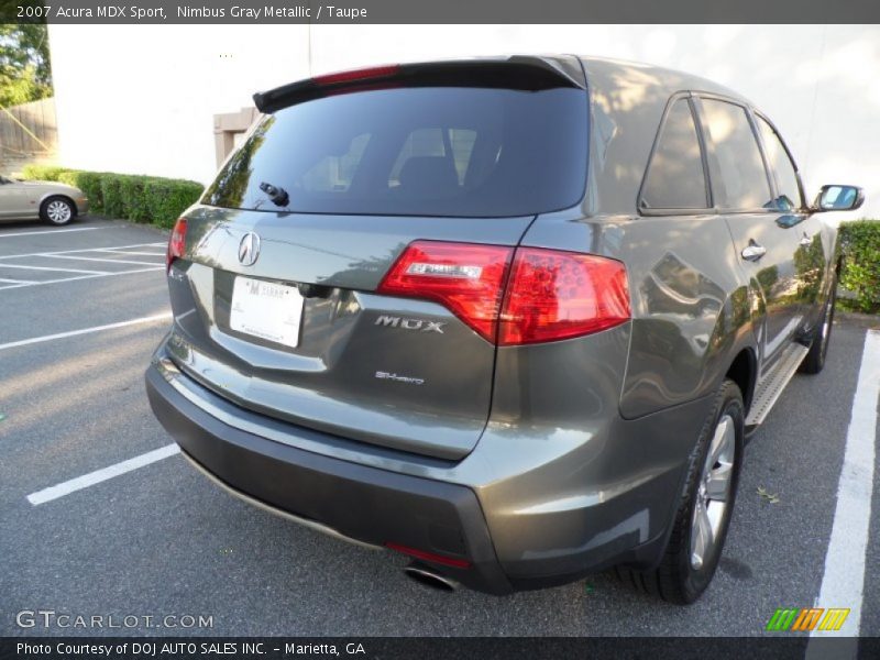 Nimbus Gray Metallic / Taupe 2007 Acura MDX Sport