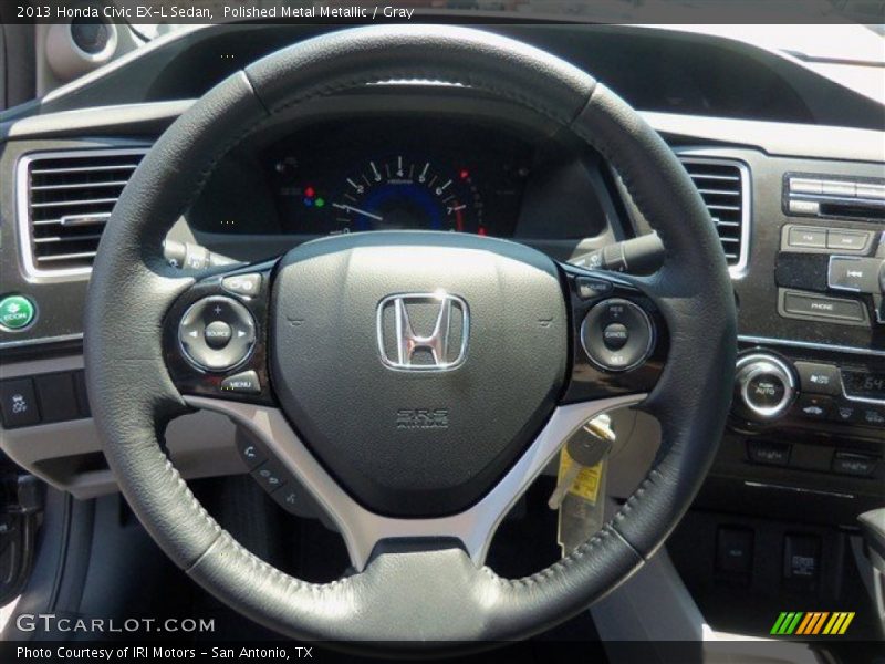Polished Metal Metallic / Gray 2013 Honda Civic EX-L Sedan