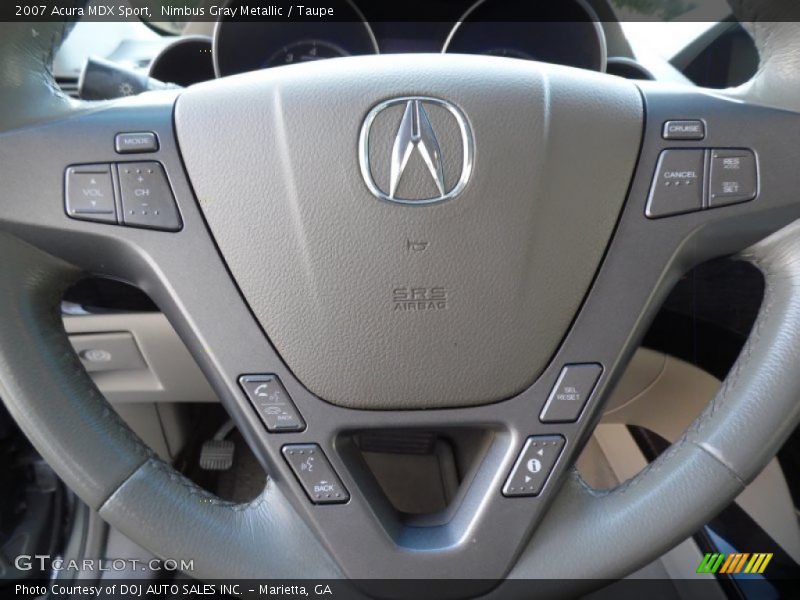 Nimbus Gray Metallic / Taupe 2007 Acura MDX Sport