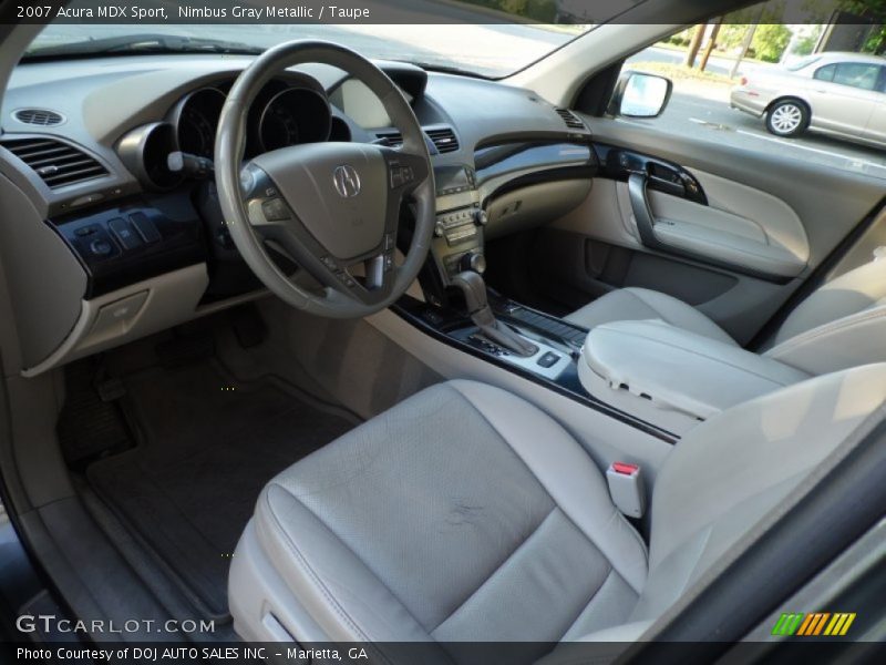 Nimbus Gray Metallic / Taupe 2007 Acura MDX Sport