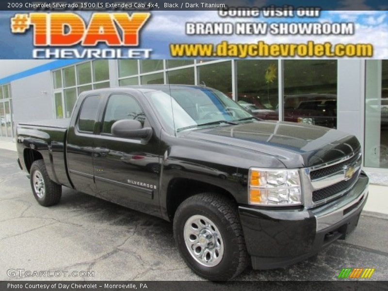 Black / Dark Titanium 2009 Chevrolet Silverado 1500 LS Extended Cab 4x4