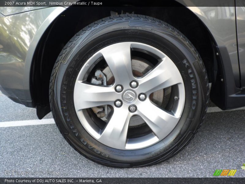 Nimbus Gray Metallic / Taupe 2007 Acura MDX Sport