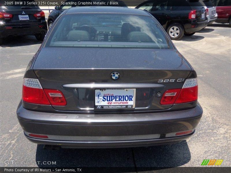 Sparkling Graphite Metallic / Black 2005 BMW 3 Series 325i Coupe