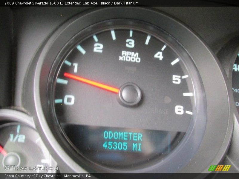 Black / Dark Titanium 2009 Chevrolet Silverado 1500 LS Extended Cab 4x4