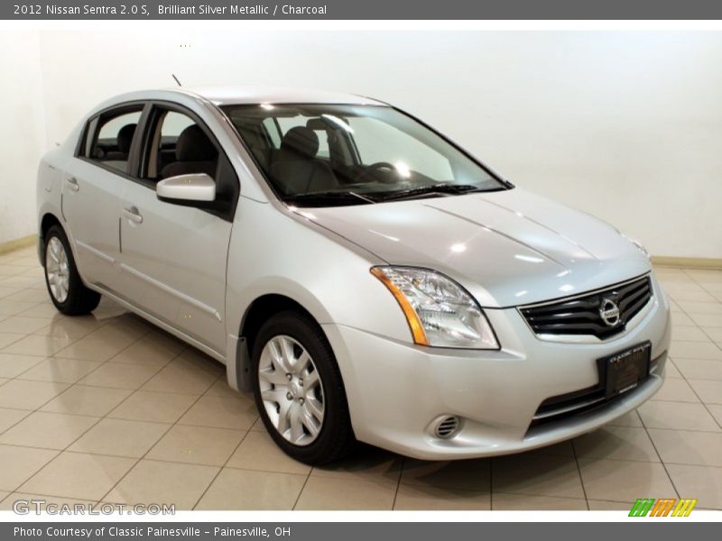 Brilliant Silver Metallic / Charcoal 2012 Nissan Sentra 2.0 S
