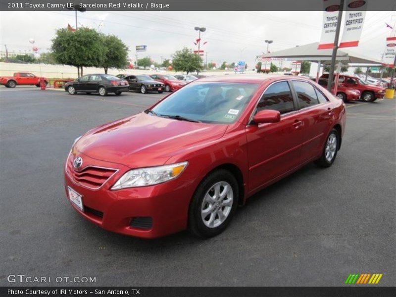 Barcelona Red Metallic / Bisque 2011 Toyota Camry LE