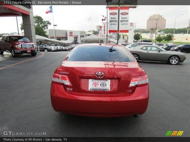 Barcelona Red Metallic / Bisque 2011 Toyota Camry LE