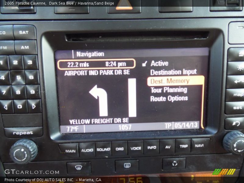 Navigation of 2005 Cayenne 