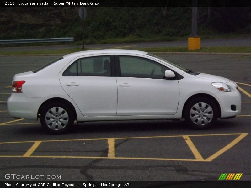 Super White / Dark Gray 2012 Toyota Yaris Sedan