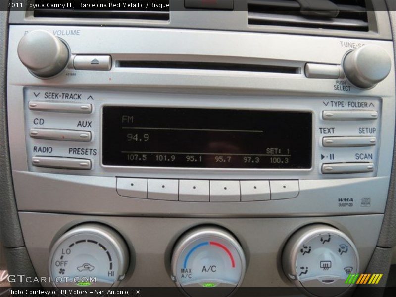 Barcelona Red Metallic / Bisque 2011 Toyota Camry LE