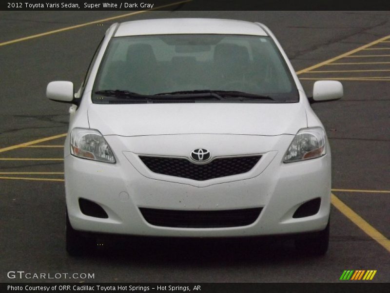 Super White / Dark Gray 2012 Toyota Yaris Sedan