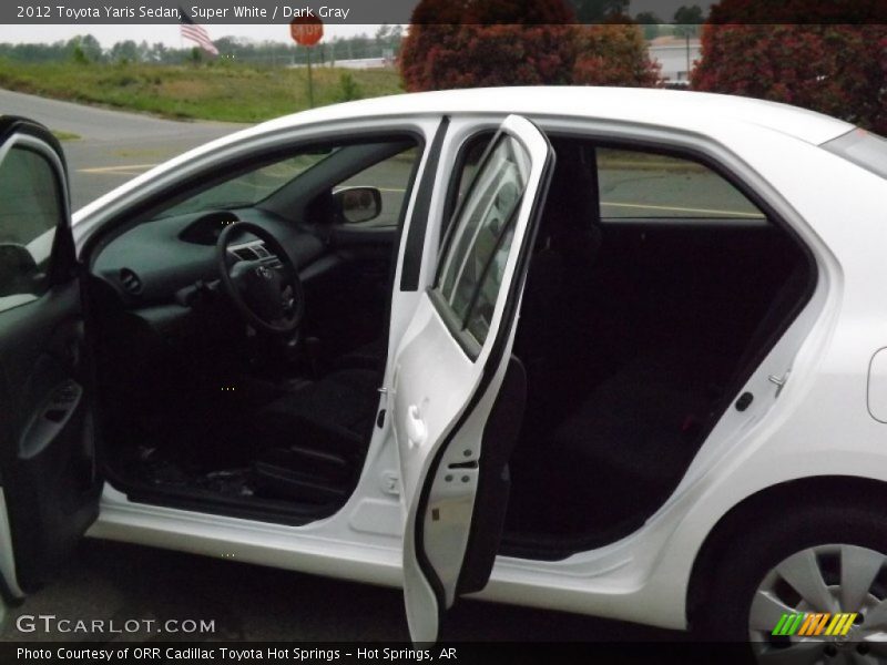 Super White / Dark Gray 2012 Toyota Yaris Sedan